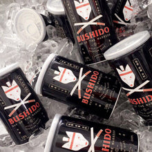 Load image into Gallery viewer, Bushido cans on ice to show serving suggestion.