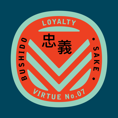 Bushido virtue sticker featuring Loyalty against blue background
